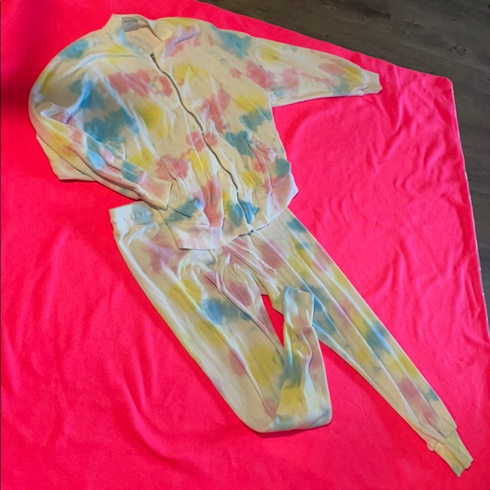 Colorful Velour sweat suit